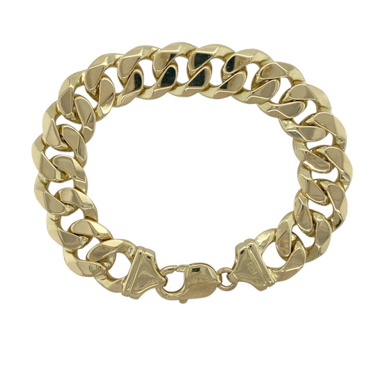 9ct Solid Gold 8.25" Curb Bracelet