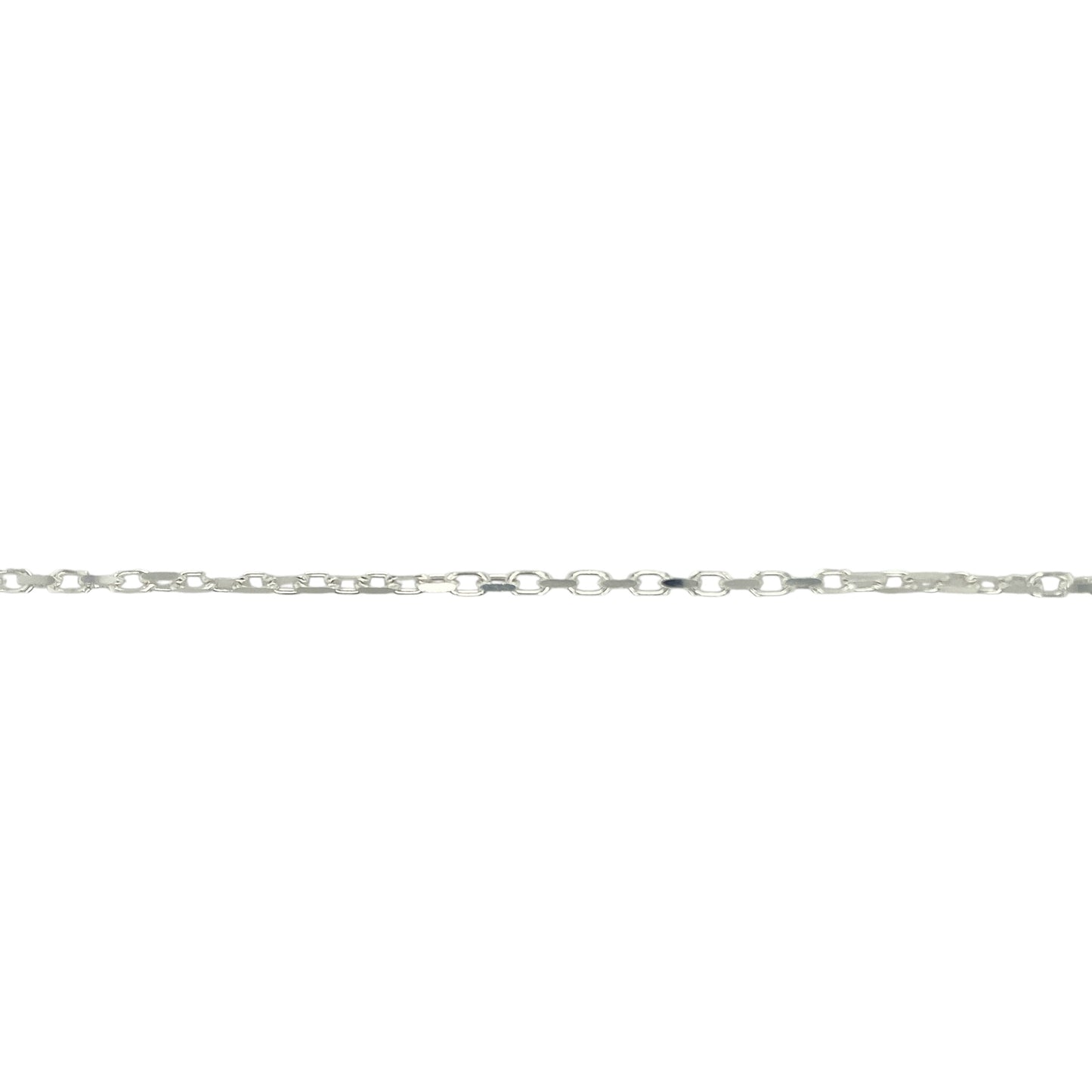 New 925 Silver 18" Faceted Belcher Chain