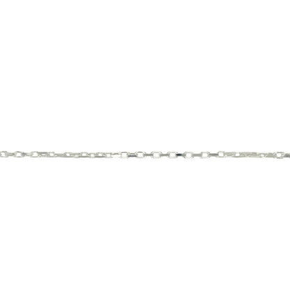 New 925 Silver 18" Faceted Belcher Chain