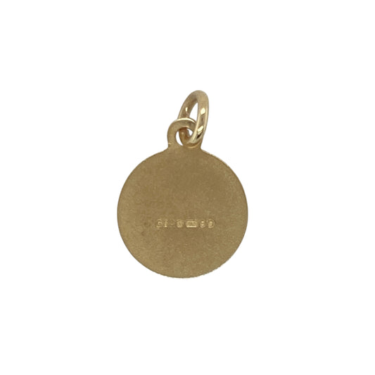 Bring timeless faith and classic style to your collection with this pre-owned 9ct yellow gold round St Christopher pendant, symbolising protection and safe travel—perfect for everyday wear or as a meaningful gift.

Design: The pendant features a traditional round St Christopher design with fine detailing, offering a timeless and spiritual look that never goes out of style. The bail measures 3.5mm in internal diameter, suitable for pairing with a variety of chain sizes.