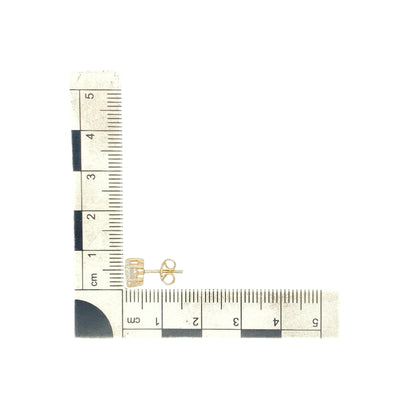 9ct Gold & Cubic Zirconia Round Stud Earrings