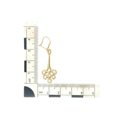 9ct Gold Knot Drop Earrings