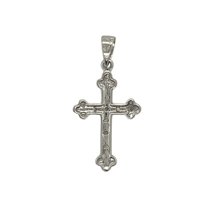 Bring radiant sparkle and meaningful style to your collection with this pre-owned 9ct white gold diamond set cross pendant—a classic symbol of faith and elegance.

Design: The pendant features a traditional cross shape adorned with shimmering diamonds that catch the light beautifully, creating a refined and graceful look.
Material: Made from 9-carat white gold, the polished finish enhances the brilliance of the diamonds and adds a sleek, modern touch.