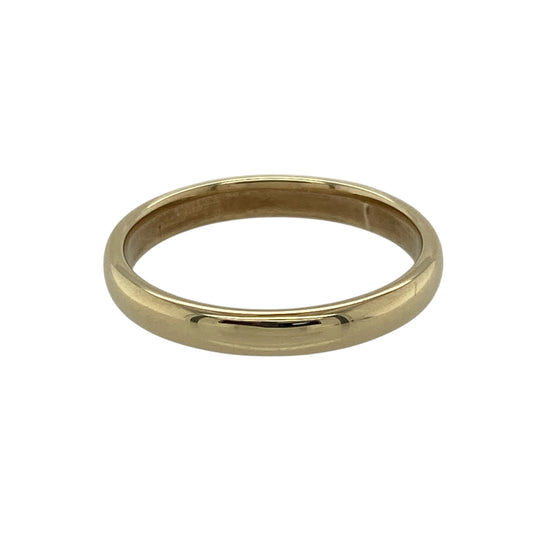9ct Gold 3mm Wedding Band Ring