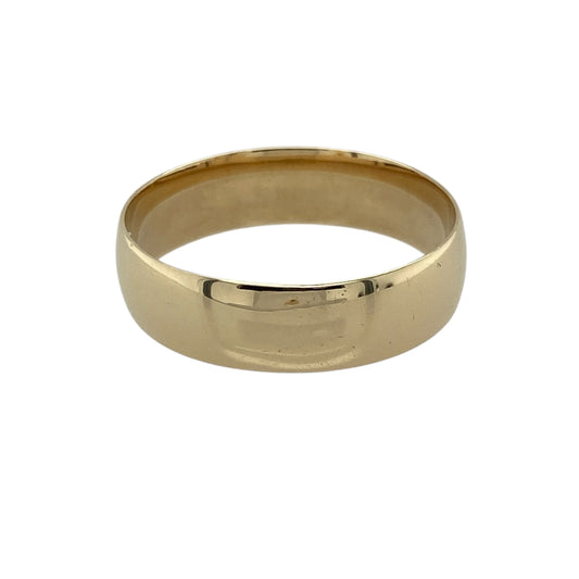 9ct Gold 6mm Wedding Band Ring