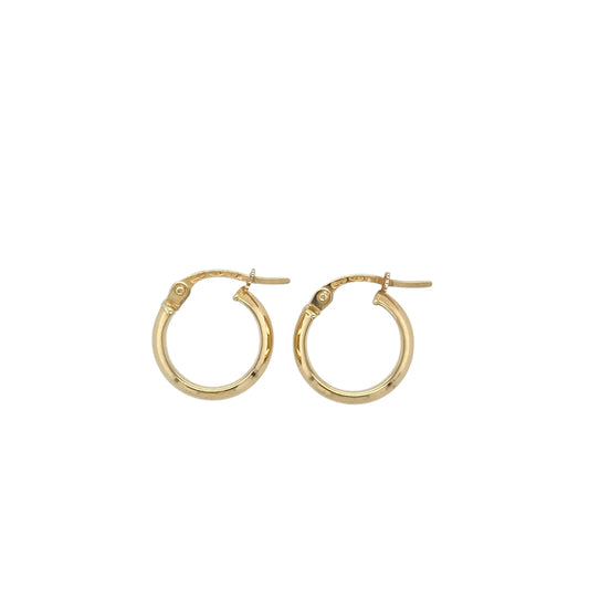 9ct Gold Small Polished Creole Hoop Earrings
