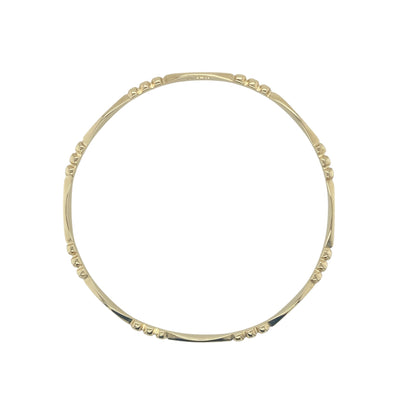 9ct Gold Ball & Bar Solid Bangle
