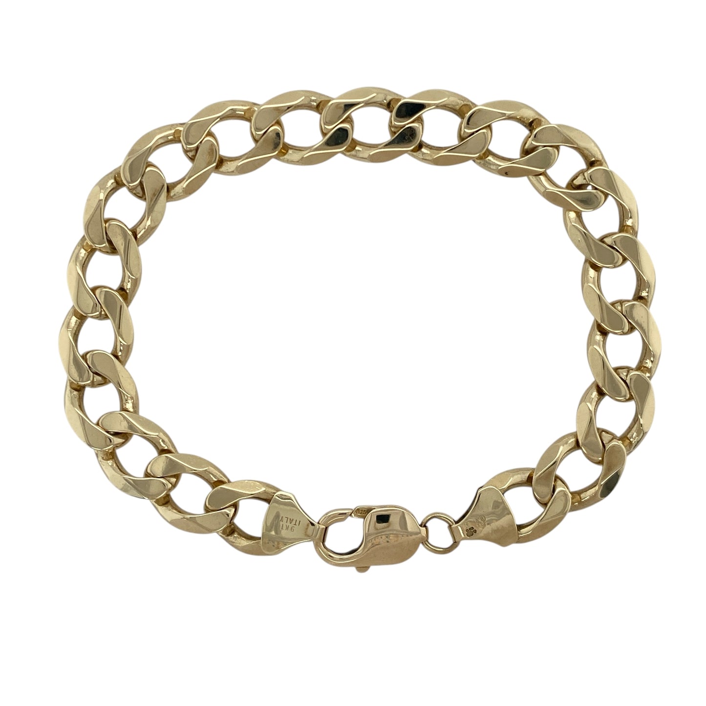 9ct Gold 9" Curb Bracelet