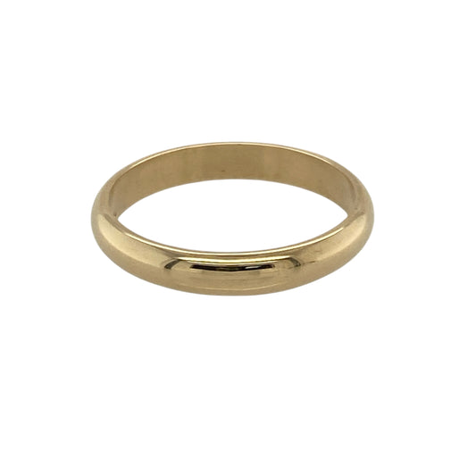 9ct Gold 3mm Wedding Band Ring