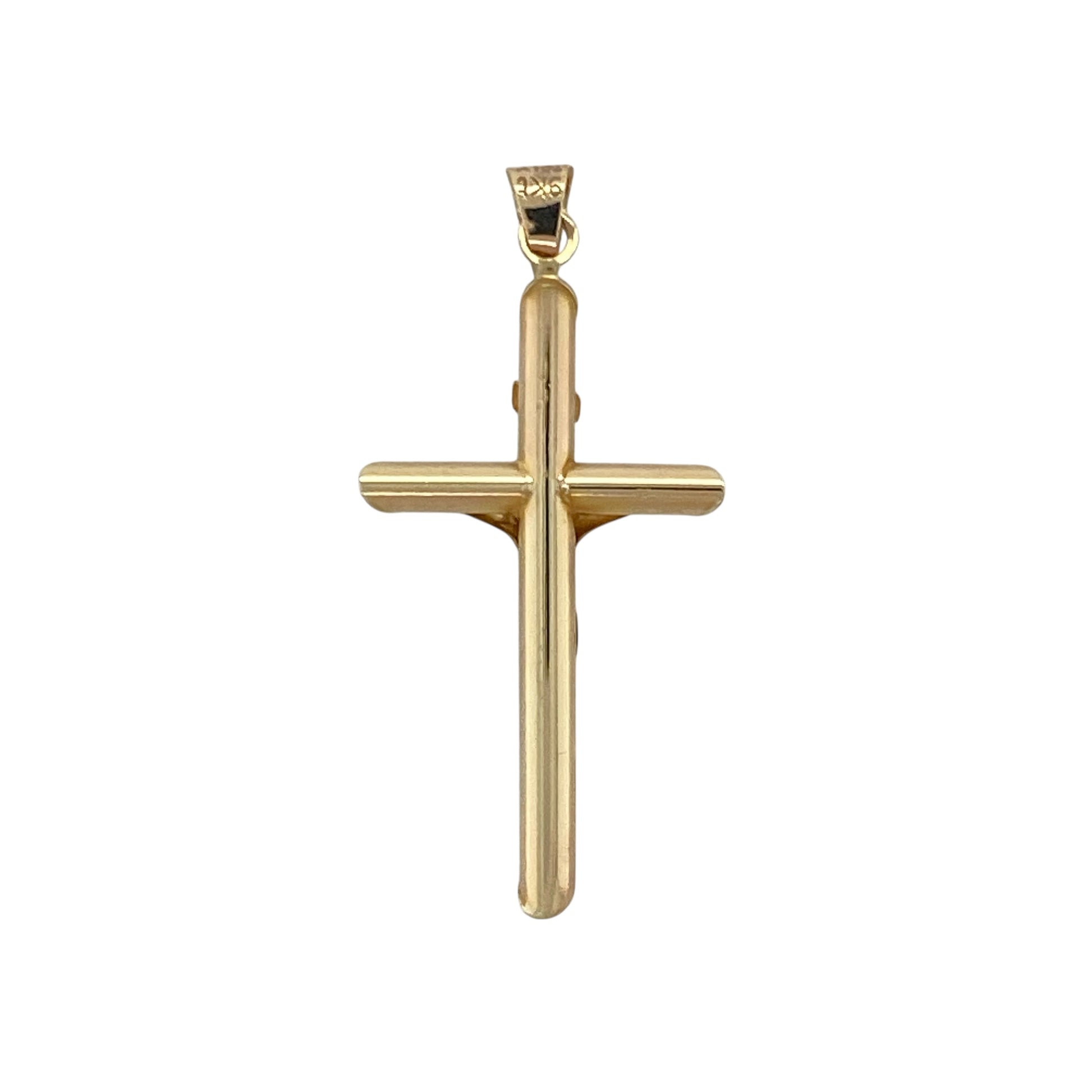 Bring meaningful symbolism and classic golden shine to your collection with this pre-owned 9ct yellow gold crucifix pendant—an elegant piece offering timeless faith and refined simplicity.

Design: This pendant features a traditional crucifix shape with a smooth, polished finish, creating a clean and meaningful look suitable for everyday wear.
Material: Made from 9-carat yellow gold, the warm tone enhances the pendant’s classic form and radiant appearance.