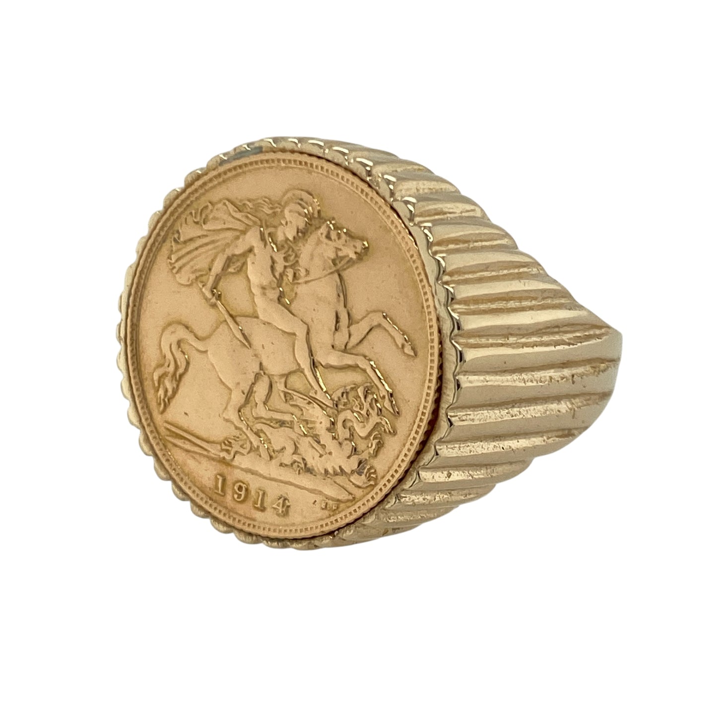 9ct Gold Mount Ring with 22ct Gold Full Sovereign