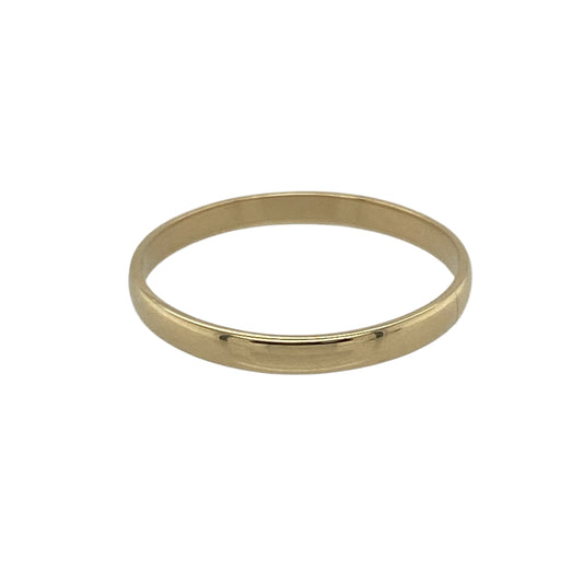 9ct Gold 2mm Wedding Band Ring