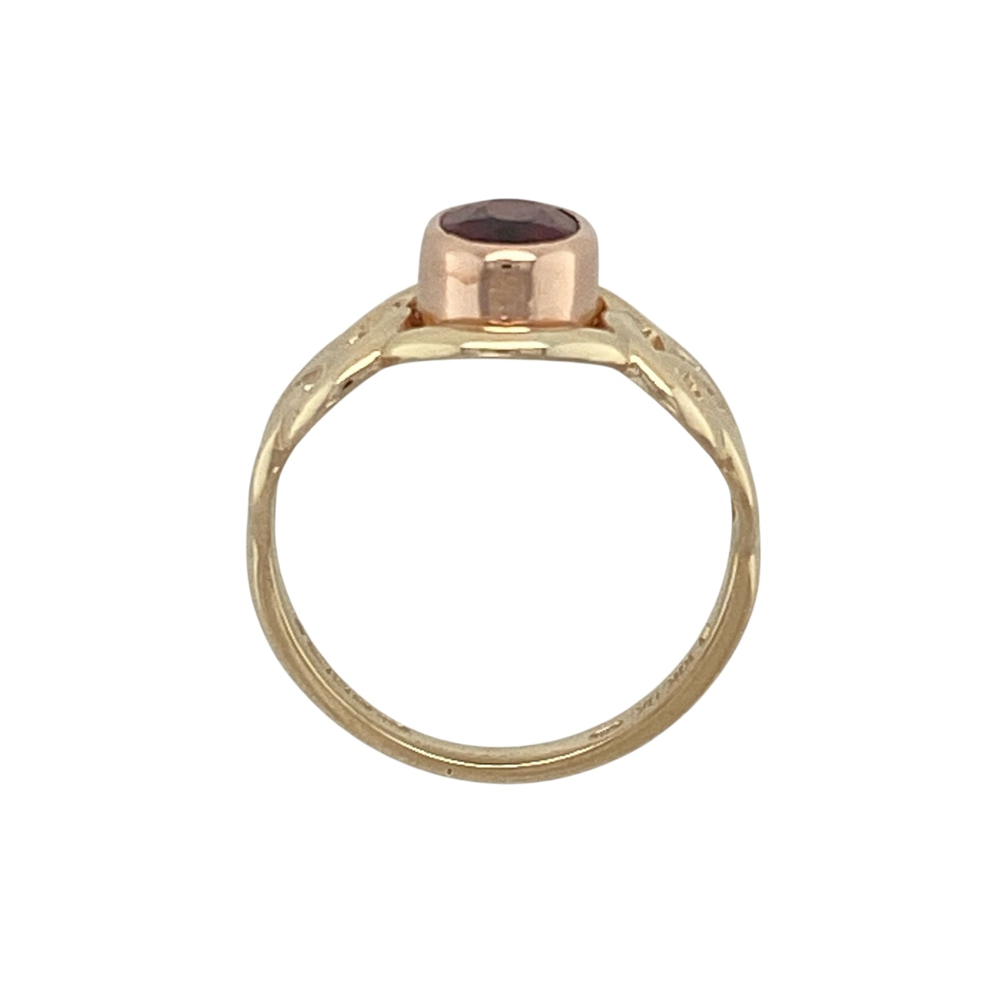 9ct Gold & Garnet Set Clogau Celtic Ring