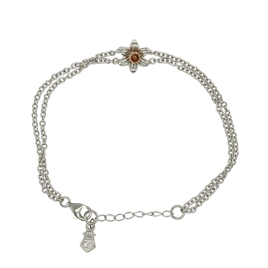 925 Silver Clogau 6.5" - 8" Daffodil Bracelet