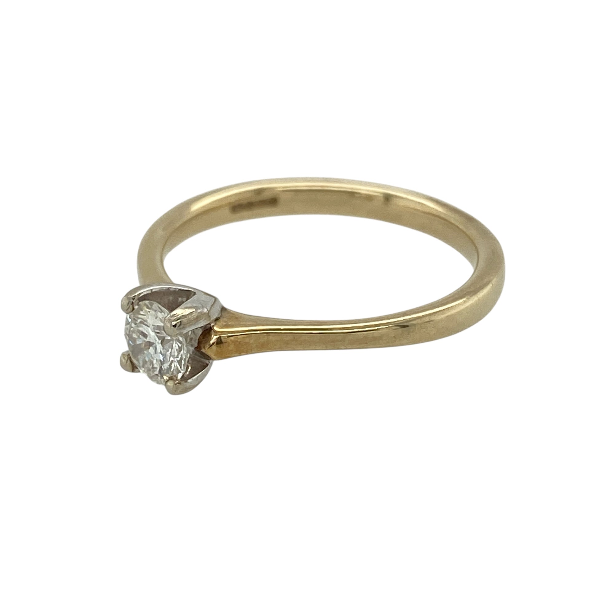 Bring classic sparkle and refined simplicity to your jewellery collection with this new 9ct yellow gold diamond solitaire ring — a timeless design with elegant presence.

Design: The ring features a central diamond of approximately 0.35ct, offering bright, eye-catching sparkle in a traditional solitaire style.
Material: Made from 9ct yellow gold, the polished finish enhances the warm tone of the band and beautifully complements the diamond’s natural brilliance.