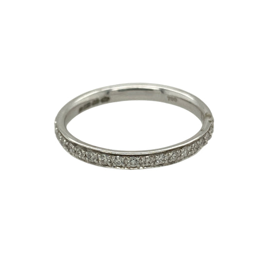 Bring timeless sparkle and refined elegance to your jewellery collection with this new 18ct white gold diamond full eternity band — a classic symbol of everlasting love and continuous brilliance.

Design: The band measures 2mm wide and features diamonds set all the way around, creating an unbroken circle of light and a beautifully balanced, elegant look.