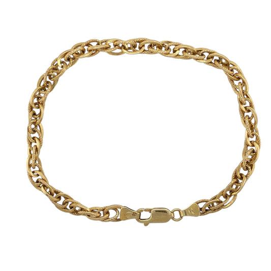 9ct Gold 7.75" Prince of Wales Bracelet
