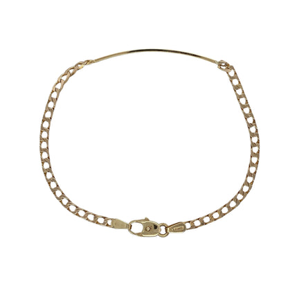 9ct Gold 7.5" Curb Identity Bracelet