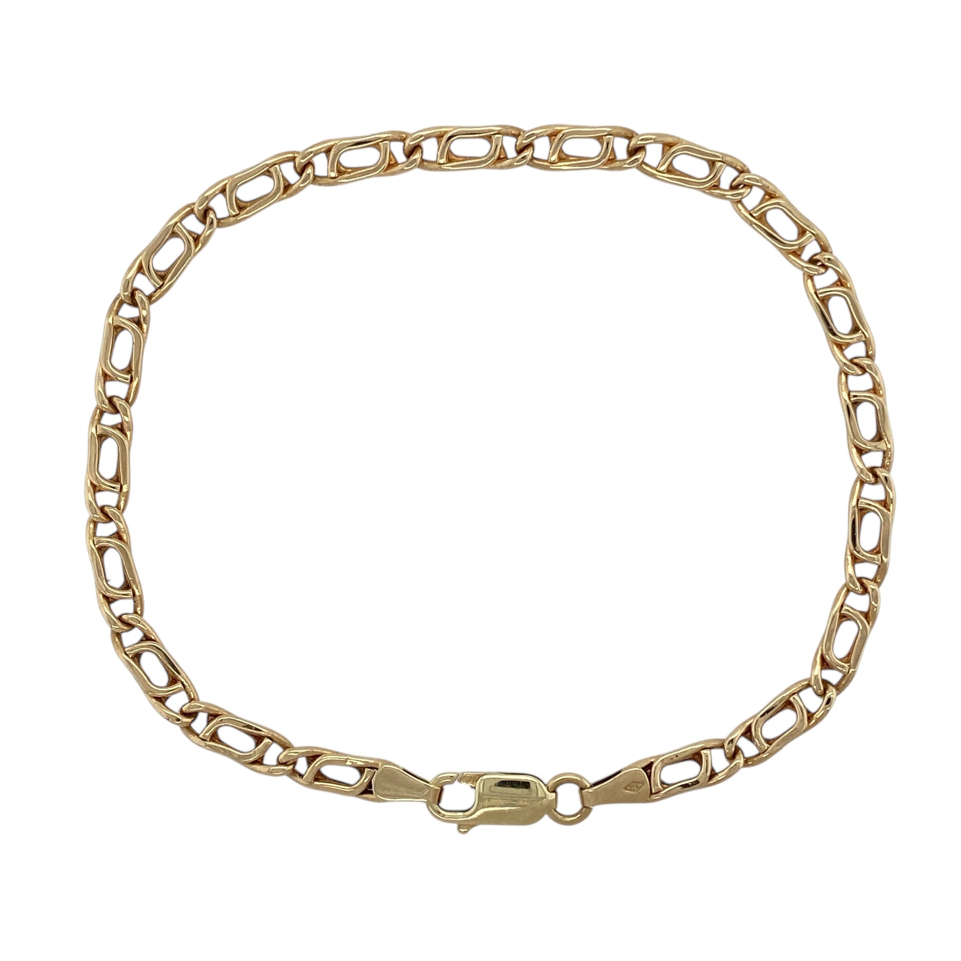 9ct Gold 8" Double Curb Bracelet
