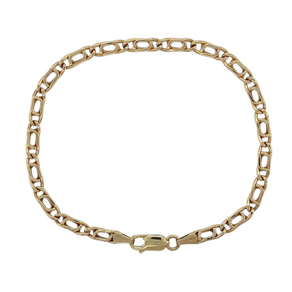 9ct Gold 8" Double Curb Bracelet