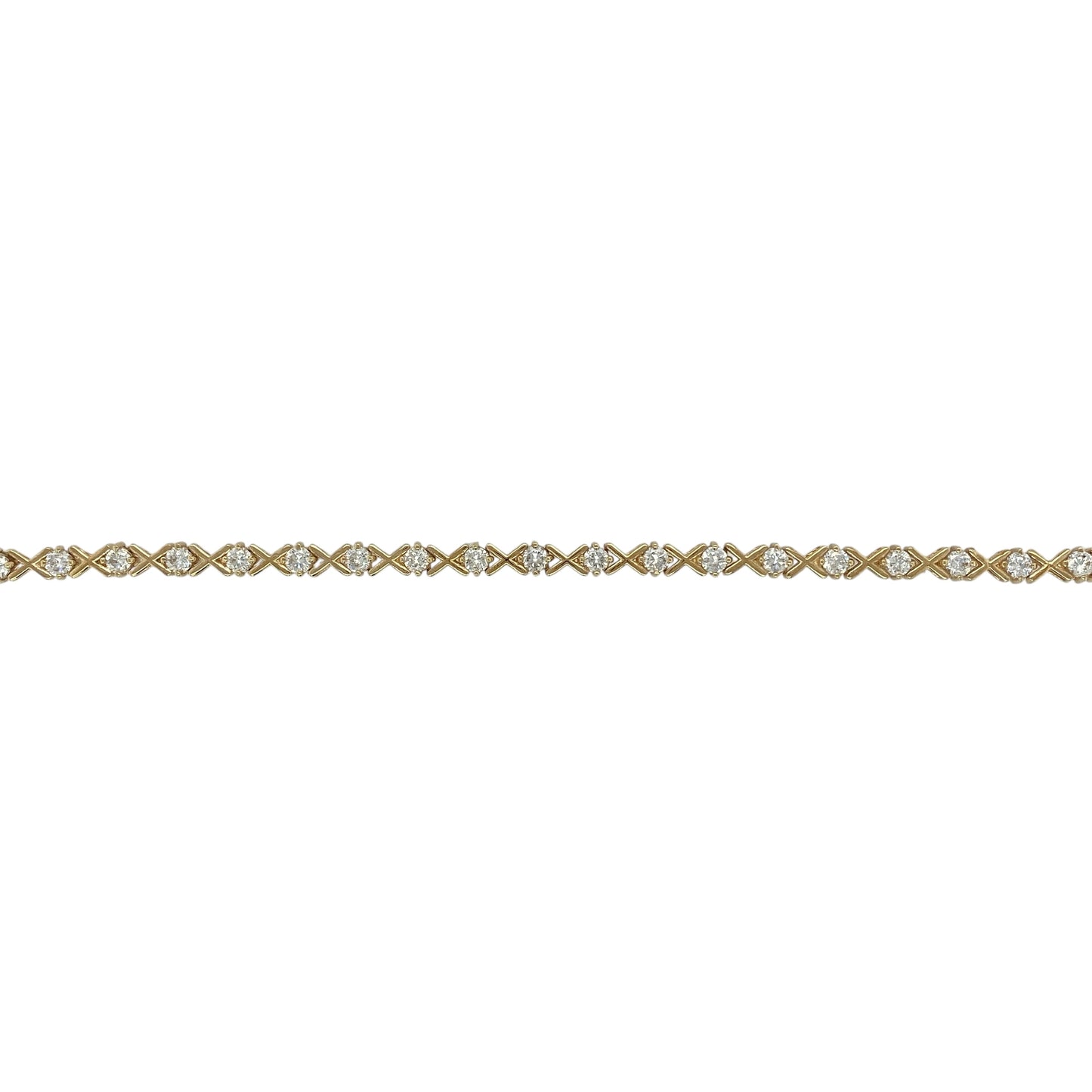 9ct Gold & Cubic Zirconia Set 7" Bracelet