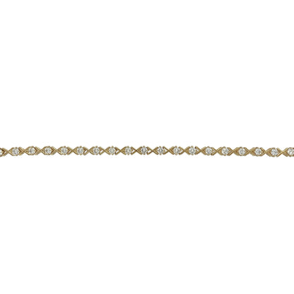 9ct Gold & Cubic Zirconia Set 7" Bracelet