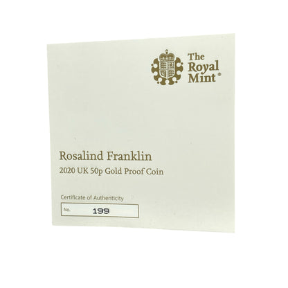 2020 Innovation of Science Rosalind Franklin UK 22ct Gold 50p Gold Proof Coin