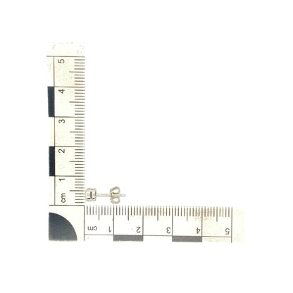 9ct White Gold & Diamond Set Stud Earrings