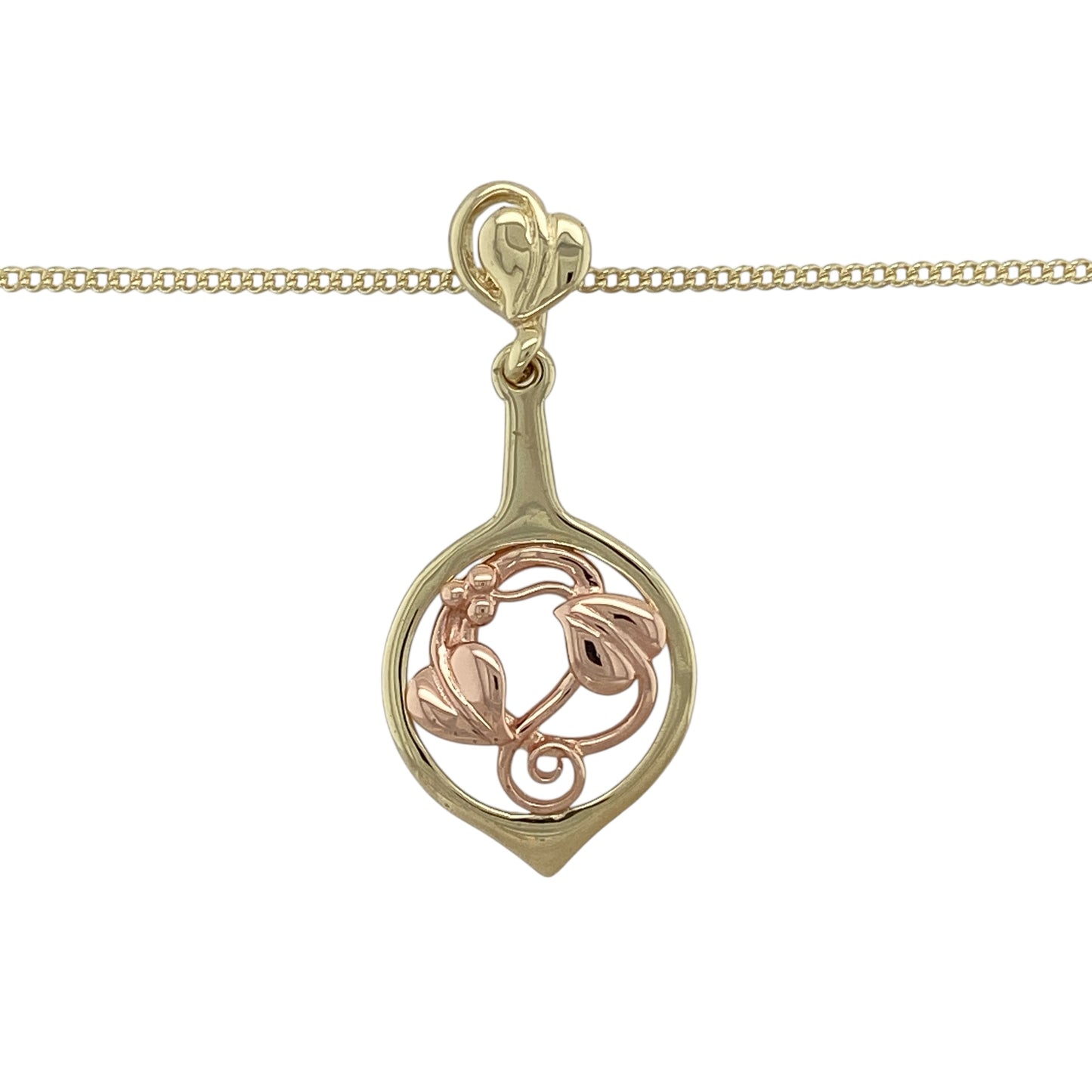 Bring symbolic elegance and warm two-tone beauty to your collection with this pre-owned 9ct yellow and rose gold Clogau Tree of Life pendant necklace—an expressive piece celebrating growth, connection, and heritage.

Design: The pendant measures 3.7cm long including the bail and features the iconic Tree of Life motif, with flowing branches and leaves crafted in yellow and rose gold. Its elongated design creates a graceful, eye-catching focal point on the neckline.