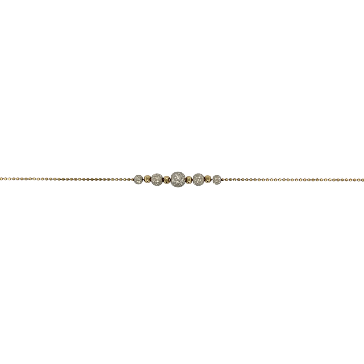 9ct Gold 17" Sparkle Ball Necklace