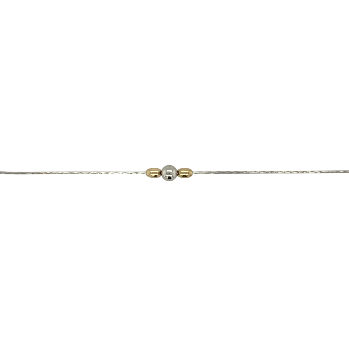 9ct White Gold Ball 18" Necklace