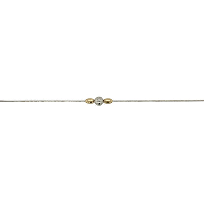 9ct White Gold Ball 18" Necklace