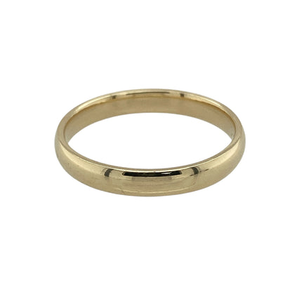 9ct Gold 3mm Wedding Band Ring