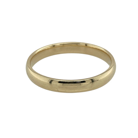 9ct Gold 3mm Wedding Band Ring
