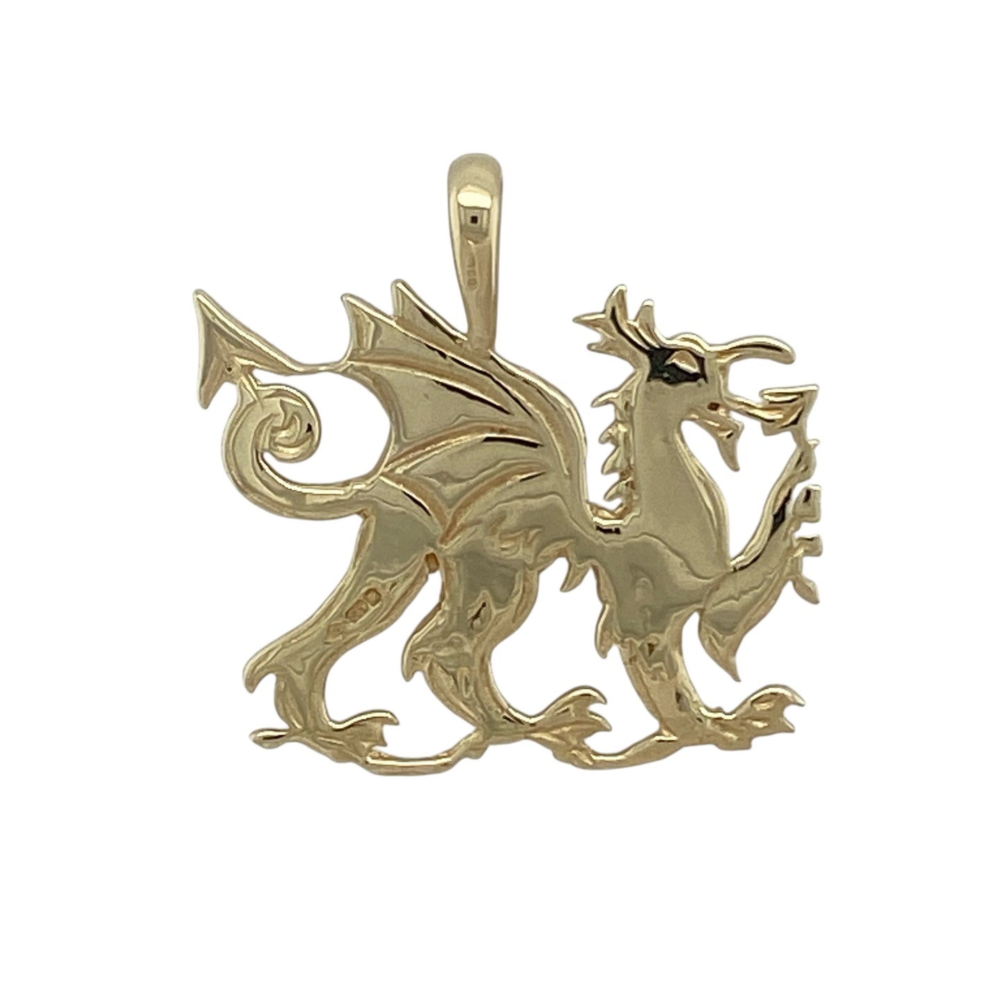 9ct Gold Welsh Dragon Pendant