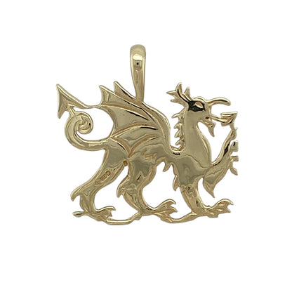 9ct Gold Welsh Dragon Pendant