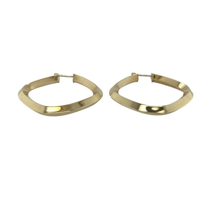 Bring modern lines and classic gold elegance to your jewellery collection with these pre-owned 9ct yellow gold square creole earrings, a contemporary twist on a timeless hoop style.

Design: The earrings feature a square-shaped creole silhouette, offering clean, angular lines that create a bold yet refined look compared to traditional round hoops.
Material: Made from 9-carat yellow gold, the warm polished finish enhances the sleek geometry and timeless appeal of the design.