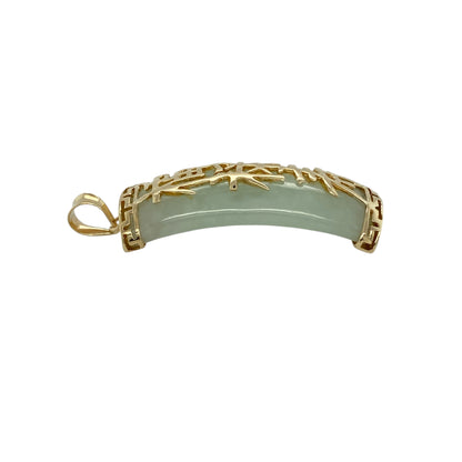 9ct Gold & Jade Set Pendant