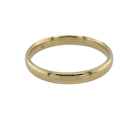 9ct Gold 3mm Wedding Band Ring