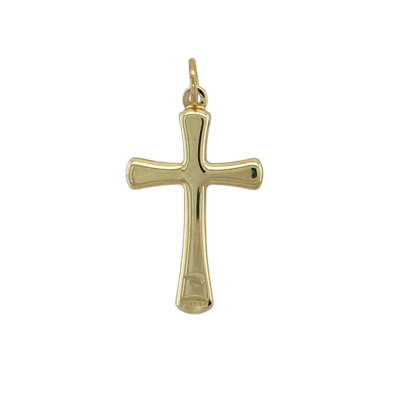 Bring timeless simplicity and meaningful style to your jewellery collection with this pre-owned 9ct yellow gold plain polished cross pendant, a classic design with understated elegance.

Design: The pendant features a traditional cross shape with a smooth, polished finish, offering a clean and minimalist look.
Material: Made from polished 9-carat yellow gold, the warm tone enhances the simple and refined character of the piece.