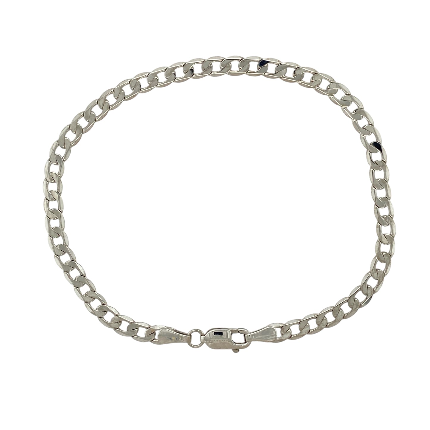 9ct White Gold 7.5" Curb Bracelet