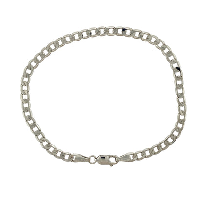 9ct White Gold 7.5" Curb Bracelet