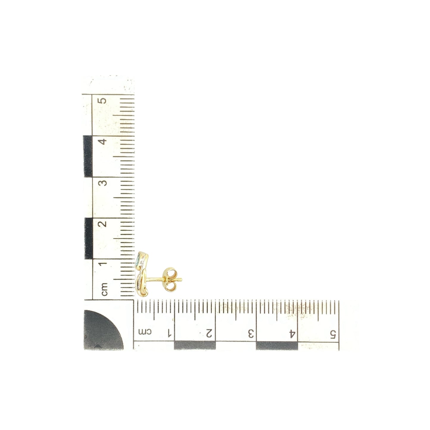 9ct Gold Diamond & Blue Topaz Set Stud Earrings