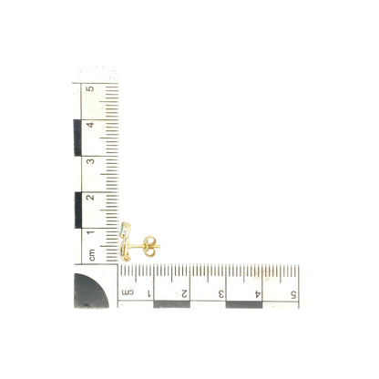 9ct Gold Diamond & Blue Topaz Set Stud Earrings