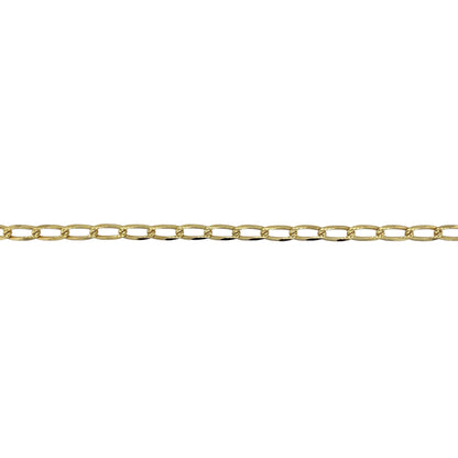 18ct Gold 24" Patterned Open Curb Chain