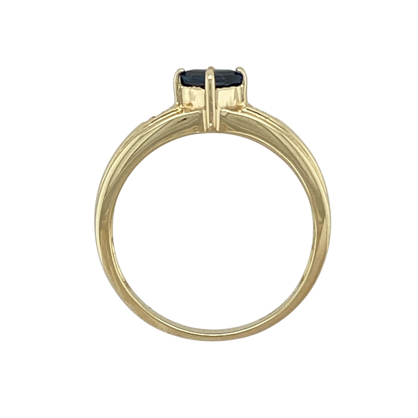 9ct Gold Diamond & Tibetan Kyanite Ring