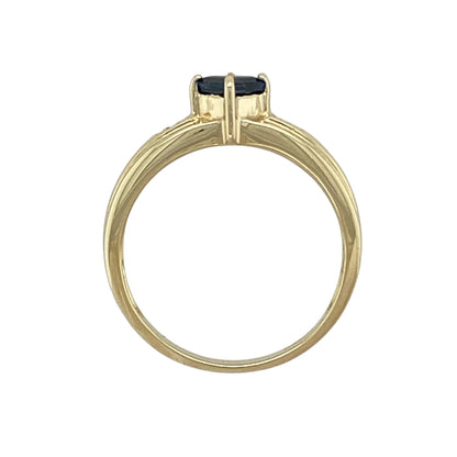 9ct Gold Diamond & Tibetan Kyanite Ring