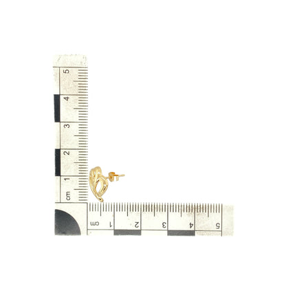 9ct Gold Heart Stud Earrings