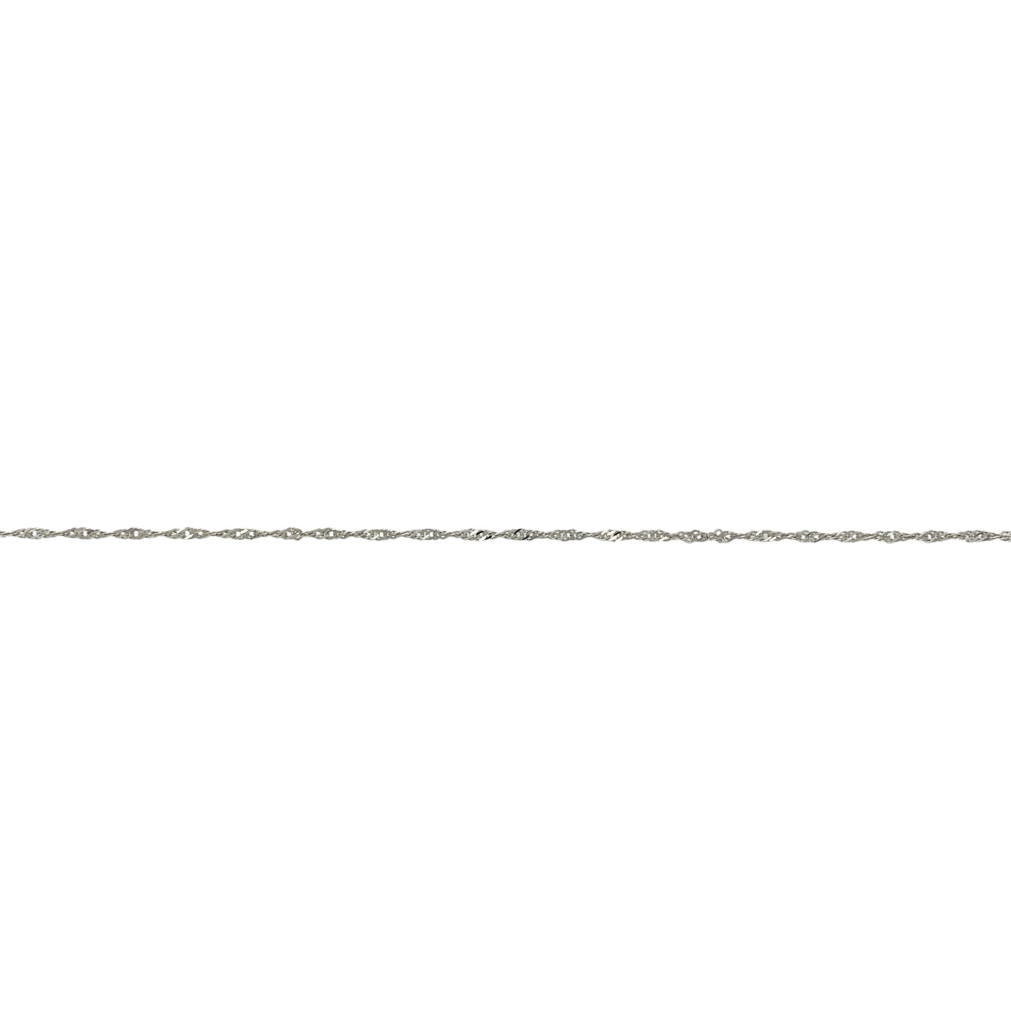 9ct White Gold 18" Singapore Chain