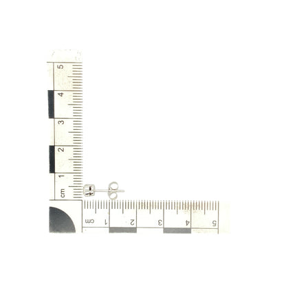 10ct White Gold & Diamond Rubover Set Stud Earrings